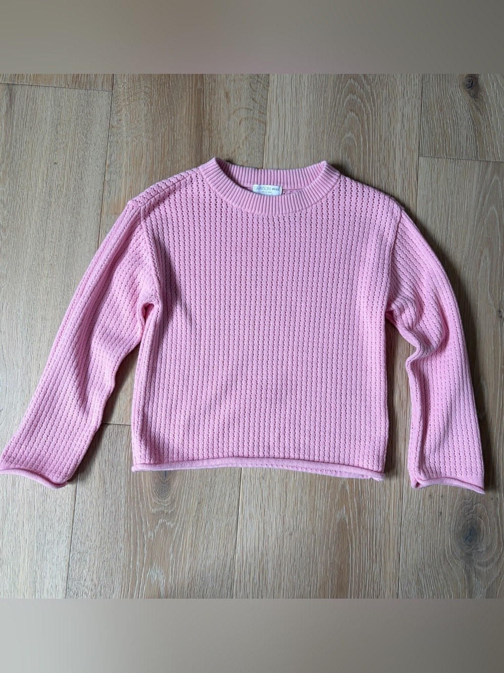 NWOT Grayson Mini Girls Baby Pink Pointelle Knit Sweater Sz 5T  Pullover*S22